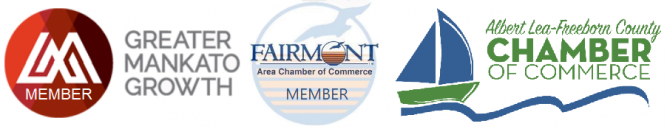 Member of Mankato MN, Fairmont MN and Albert Lea Chambers of Commerce